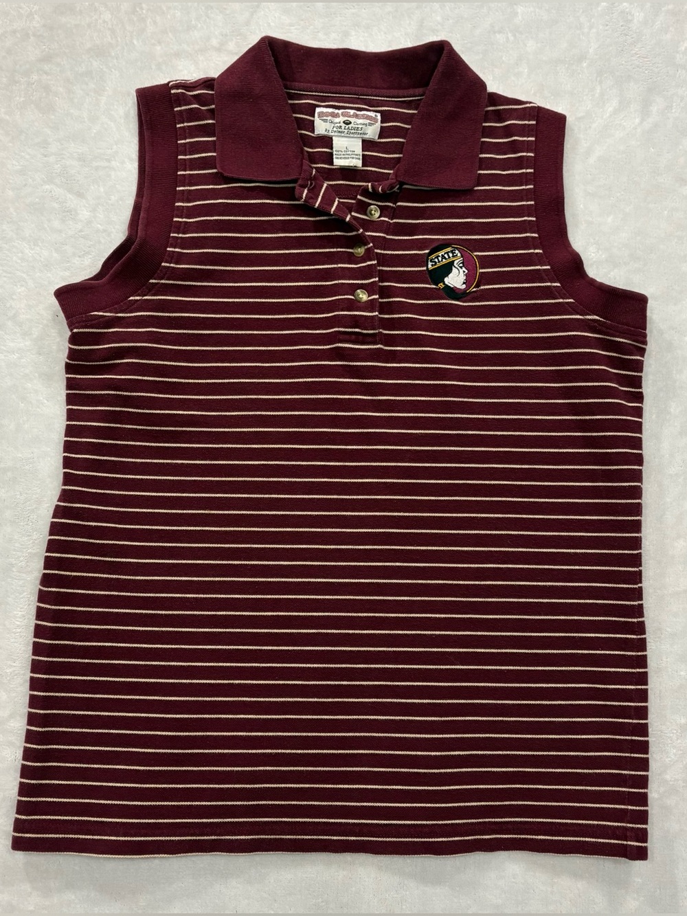 Vintage Boca Classics Florida State FSU Lady Seminoles Polo Shirt Women’s Size L